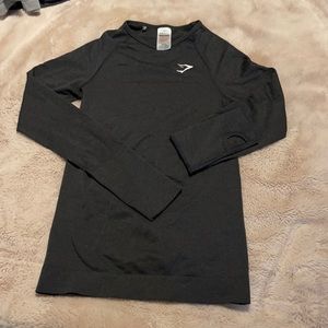 Gymshark Black Vital Seamless Long Sleeve Top